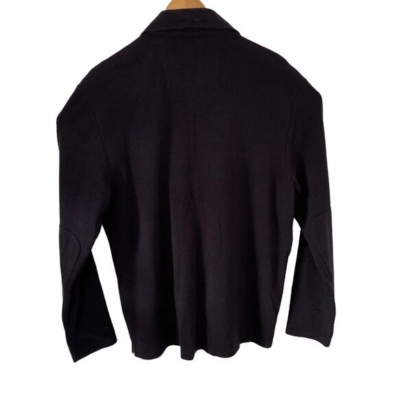 Lands' End Mens L 42-44 Sweater Blue 1/4 Half Zip Pullover Jacket Chest Pockets - Picture 5 of 5